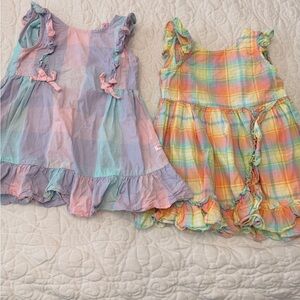 Colorful Plaid Ruffle Dresses
